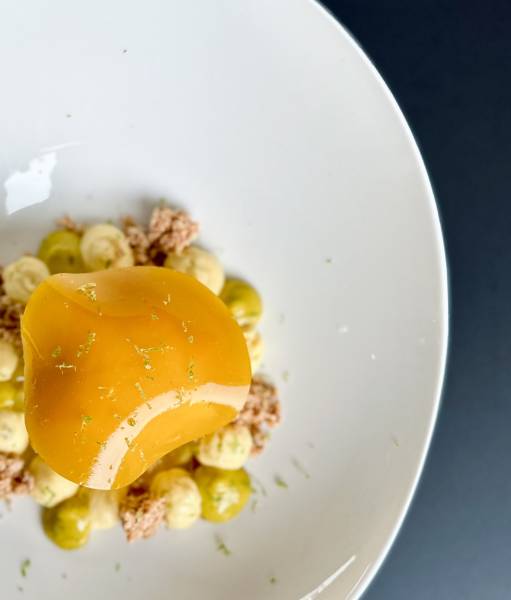 Déjeuner en terrasse sur un Rooftop original situé sur le toit d’une péniche et proposant une cuisine bistronomique / fusion