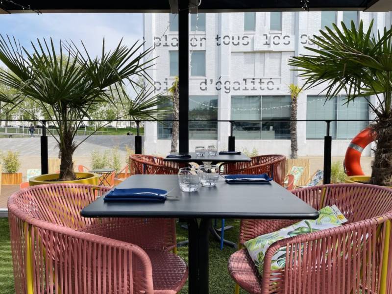 Les après midi en terrasse pour boire un verre au Blue Flamingo à Strasbourg